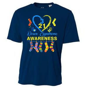 Down Syndrome Awareness Colorful Socks Cooling Performance Crew T-Shirt