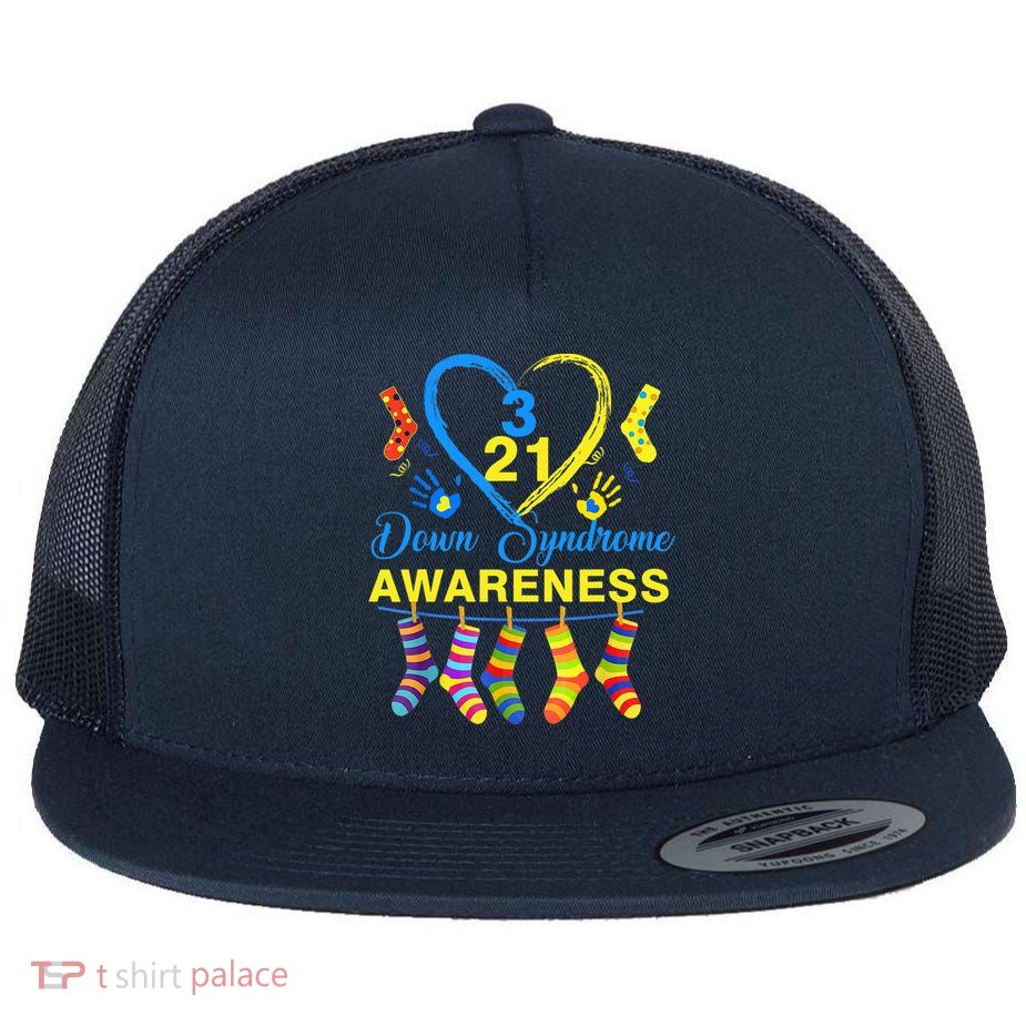 Down Syndrome Awareness Colorful Socks Flatbill Hat