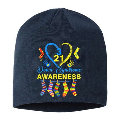 Down Syndrome Awareness Colorful Socks Sustainable Beanie