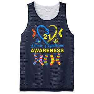 Down Syndrome Awareness Colorful Socks Mesh Reversible Basketball Jersey Tank