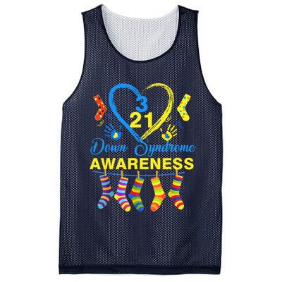 Down Syndrome Awareness Colorful Socks Mesh Reversible Basketball Jersey Tank