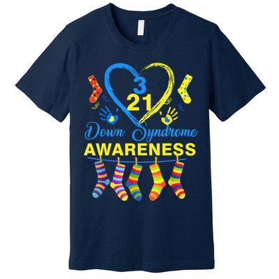 Down Syndrome Awareness Colorful Socks Premium T-Shirt