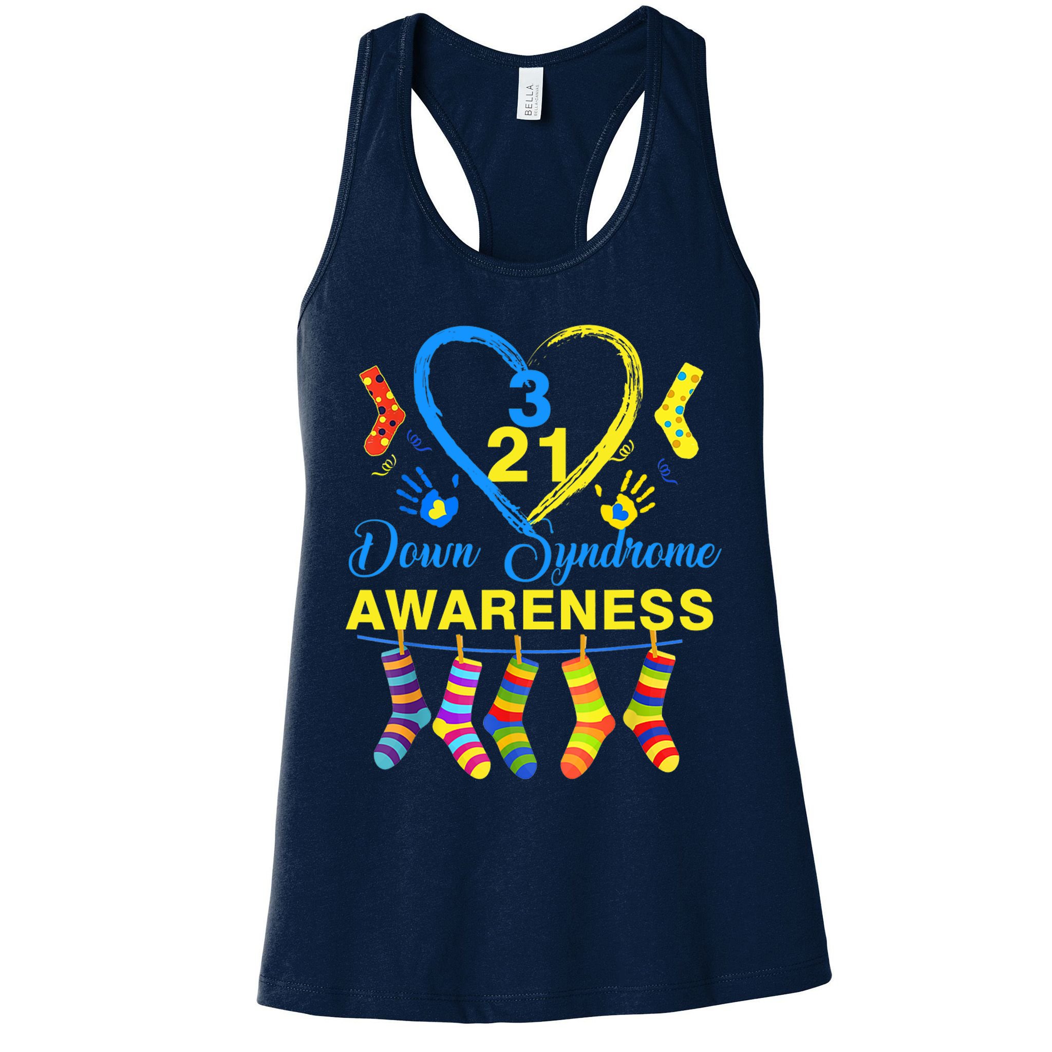 Down Syndrome Awareness Colorful Socks Womens Tank Top