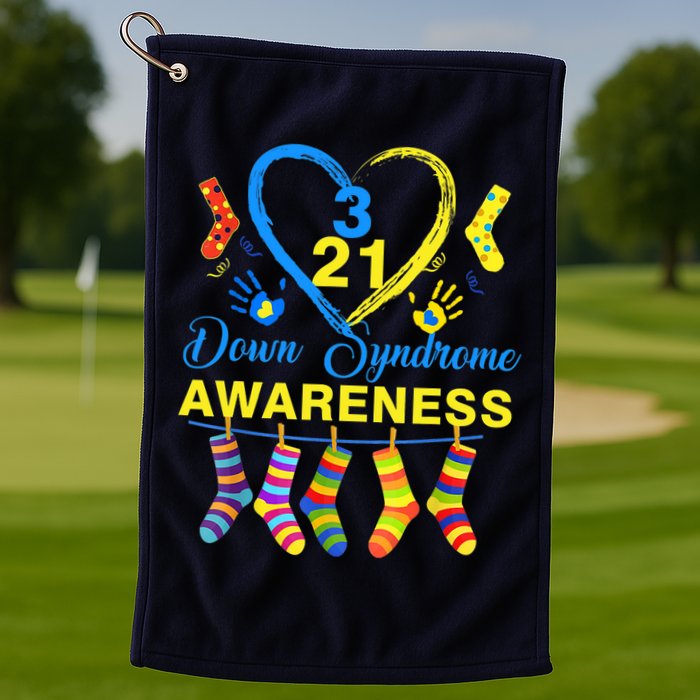 Down Syndrome Awareness Colorful Socks Golf Towel