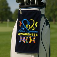 Down Syndrome Awareness Colorful Socks Golf Towel
