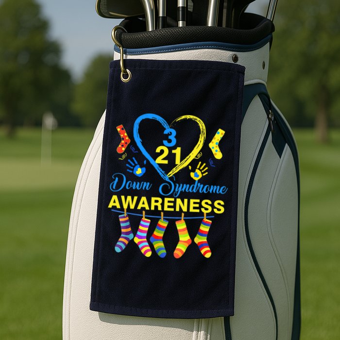 Down Syndrome Awareness Colorful Socks Golf Towel