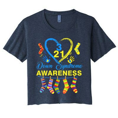 Down Syndrome Awareness Colorful Socks Crop Top