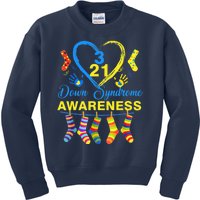 Down Syndrome Awareness Colorful Socks Kids Sweatshirt