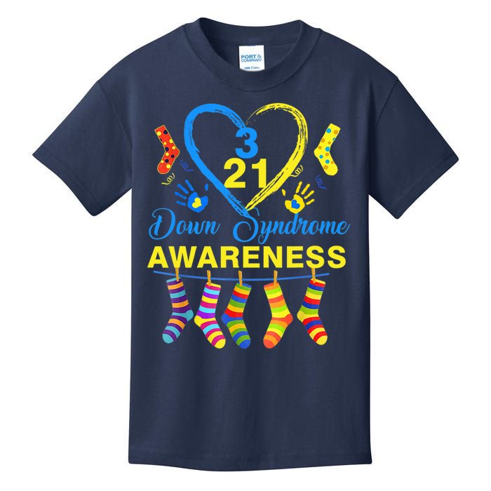 Down Syndrome Awareness Colorful Socks Kids T-Shirt