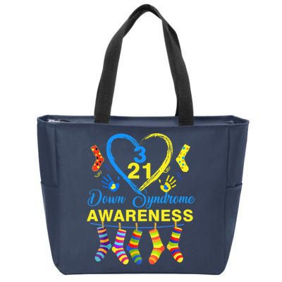 Down Syndrome Awareness Colorful Socks Zip Tote Bag