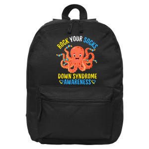 Down Syndrome Awareness Octopus Rock Your Sock 16 in Basic Backpack