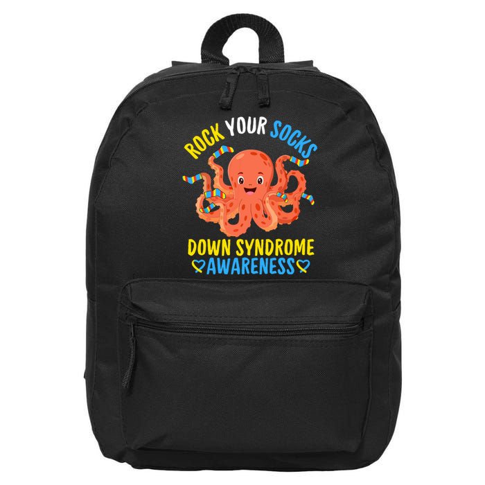 Down Syndrome Awareness Octopus Rock Your Sock 16 in Basic Backpack