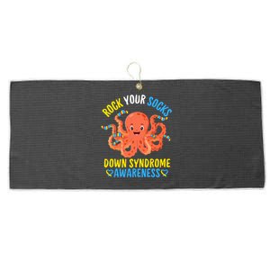 Down Syndrome Awareness Octopus Rock Your Sock Large Microfiber Waffle Golf Towel