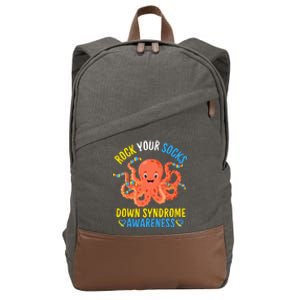 Down Syndrome Awareness Octopus Rock Your Sock Cotton Canvas Backpack