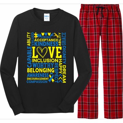 Down Syndrome Awareness Extra Chromosome Trisonomy 21 Long Sleeve Pajama Set