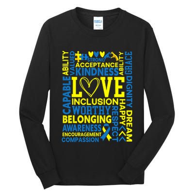 Down Syndrome Awareness Extra Chromosome Trisonomy 21 Tall Long Sleeve T-Shirt