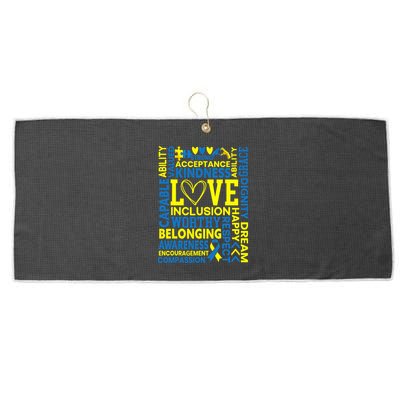 Down Syndrome Awareness Extra Chromosome Trisonomy 21 Large Microfiber Waffle Golf Towel