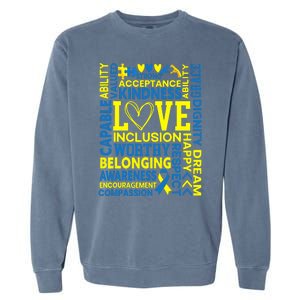 Down Syndrome Awareness Extra Chromosome Trisonomy 21 Garment-Dyed Sweatshirt