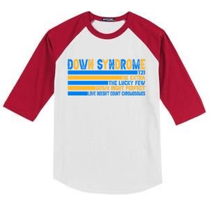 Down Syndrome Awareness Supporter Kids Colorblock Raglan Jersey