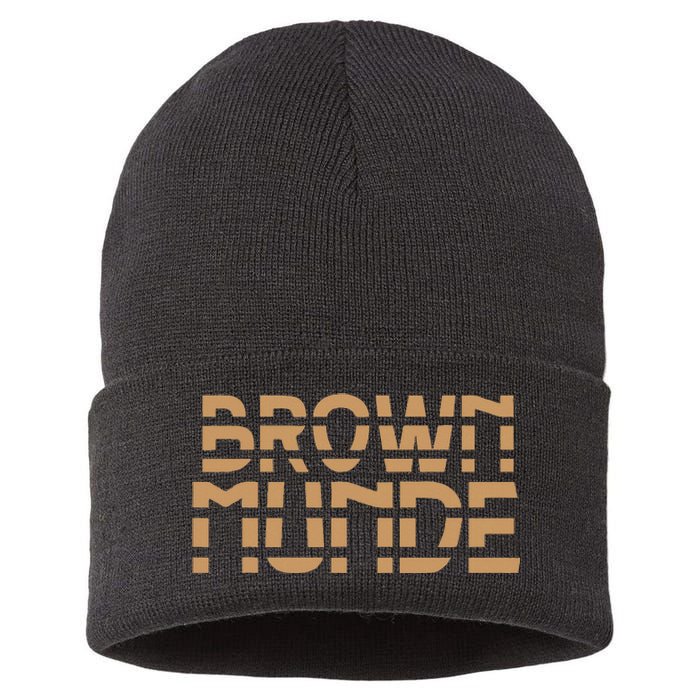 Desi South Asian Brown Munde Indian Sustainable Knit Beanie