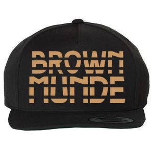 Desi South Asian Brown Munde Indian Wool Snapback Cap