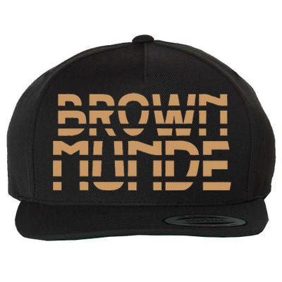 Desi South Asian Brown Munde Indian Wool Snapback Cap