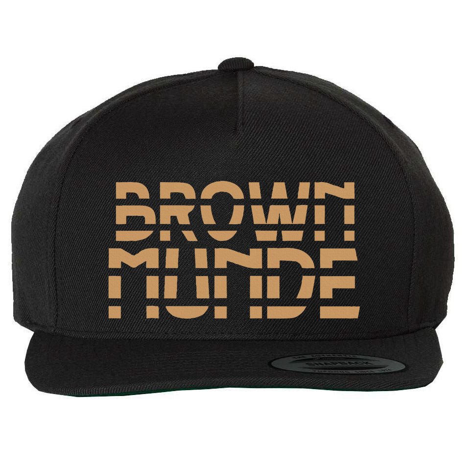Desi South Asian Brown Munde Indian Wool Snapback Cap