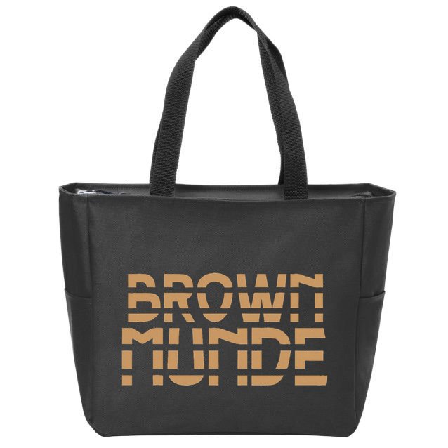 Desi South Asian Brown Munde Indian Zip Tote Bag