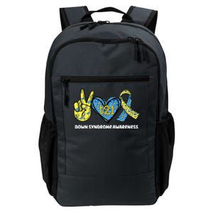 Down Syndrome Awareness T21 Peace Love Ribbon Daily Commute Backpack