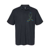 Down Syndrome Awareness Hope Faith Love Teal Ribbon Mom Softstyle Adult Sport Polo