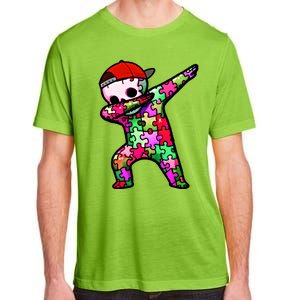 Dabbing Skeleton Autism Awareness Month Skeleton Gift Adult ChromaSoft Performance T-Shirt