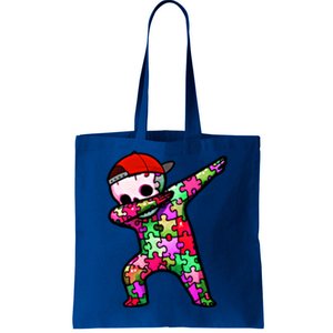 Dabbing Skeleton Autism Awareness Month Skeleton Gift Tote Bag