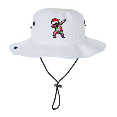 Dabbing Skeleton Autism Awareness Month Skeleton Gift Legacy Cool Fit Booney Bucket Hat