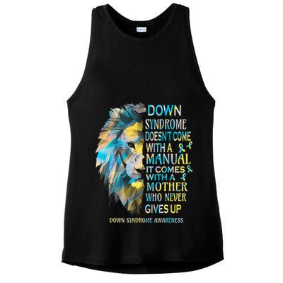 Down Syndrome Awareness Lion Survivor It Comes With A Mother Ladies PosiCharge Tri-Blend Wicking Tank