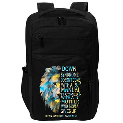 Down Syndrome Awareness Lion Survivor It Comes With A Mother Impact Tech Backpack