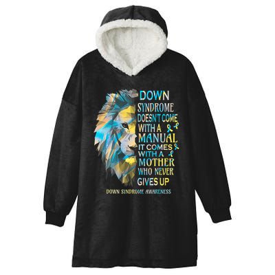Down Syndrome Awareness Lion Survivor It Comes With A Mother Hooded Wearable Blanket