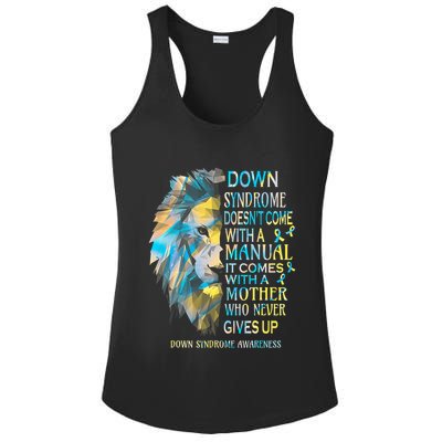 Down Syndrome Awareness Lion Survivor It Comes With A Mother Ladies PosiCharge Competitor Racerback Tank