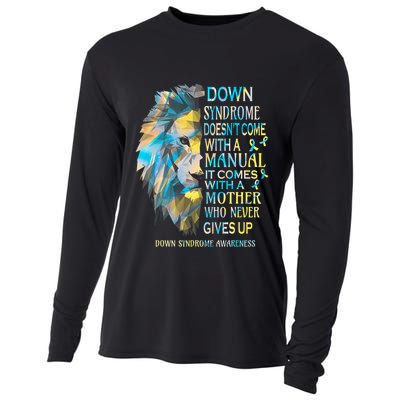 Down Syndrome Awareness Lion Survivor It Comes With A Mother Cooling Performance Long Sleeve Crew