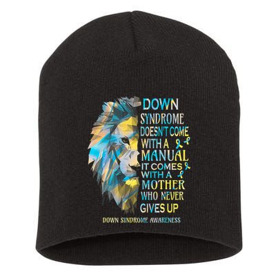 Down Syndrome Awareness Lion Survivor It Comes With A Mother Short Acrylic Beanie