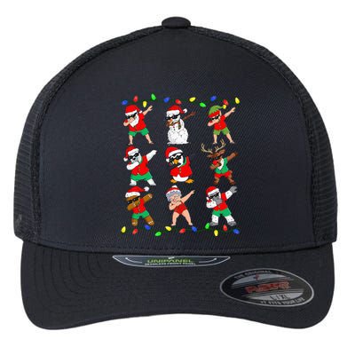 Dabbing Santa And Friends Christmas In July Xmas Flexfit Unipanel Trucker Cap