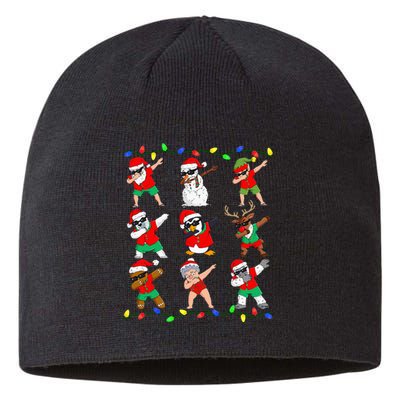 Dabbing Santa And Friends Christmas In July Xmas Sustainable Beanie