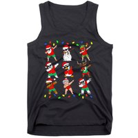 Dabbing Santa And Friends Christmas In July Xmas Tank Top