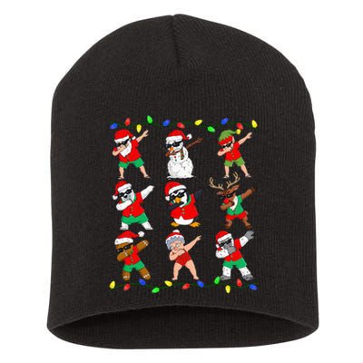 Dabbing Santa And Friends Christmas In July Xmas Short Acrylic Beanie