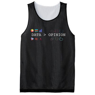 Data Science And Statistics Data Is Greater Than Opinion Mesh Reversible Basketball Jersey Tank
