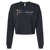 Data Science And Statistics Data Is Greater Than Opinion Cropped Pullover Crew