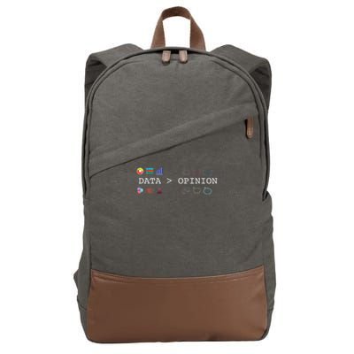 Data Science And Statistics Data Is Greater Than Opinion Cotton Canvas Backpack