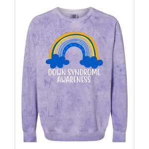 Down Syndrome Awareness Rainbow Colorblast Crewneck Sweatshirt