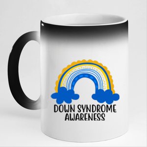 Down Syndrome Awareness Rainbow 11oz Black Color Changing Mug