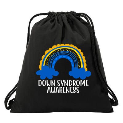 Down Syndrome Awareness Rainbow Drawstring Bag