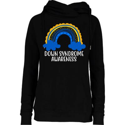 Down Syndrome Awareness Rainbow Womens Funnel Neck Pullover Hood